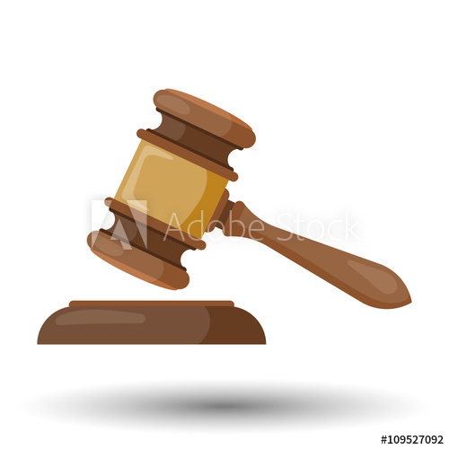 500x500 Judge Gavel Vector Colorful Icon