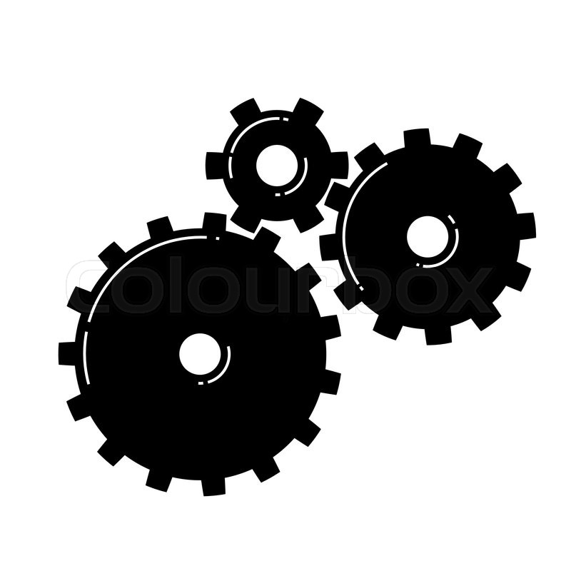 800x800 Three Gears Icon. Vector Illustration Stock Vector Colourbox