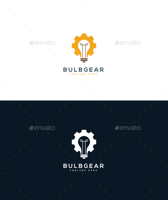 590x703 Bulb Gear Logo By Meredia Graphicriver