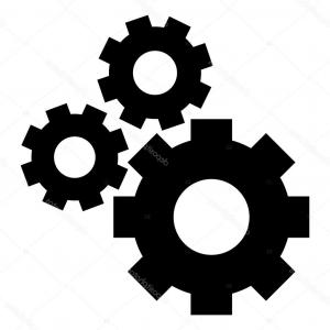 300x300 Gear Silhouettes Machine Gears Vector Rongholland