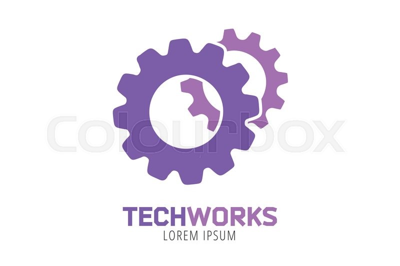 800x532 Gear Vector Logo Icon Template. Machine, Progress, Teamwork Logo