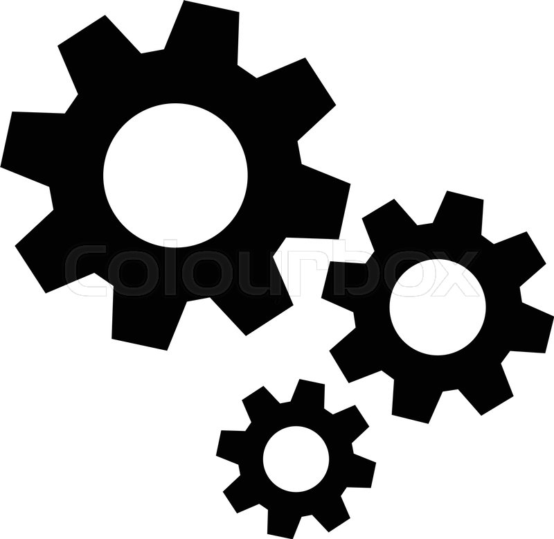 800x778 Metal Mechanical Gears Vector Icon Stock Vector Colourbox