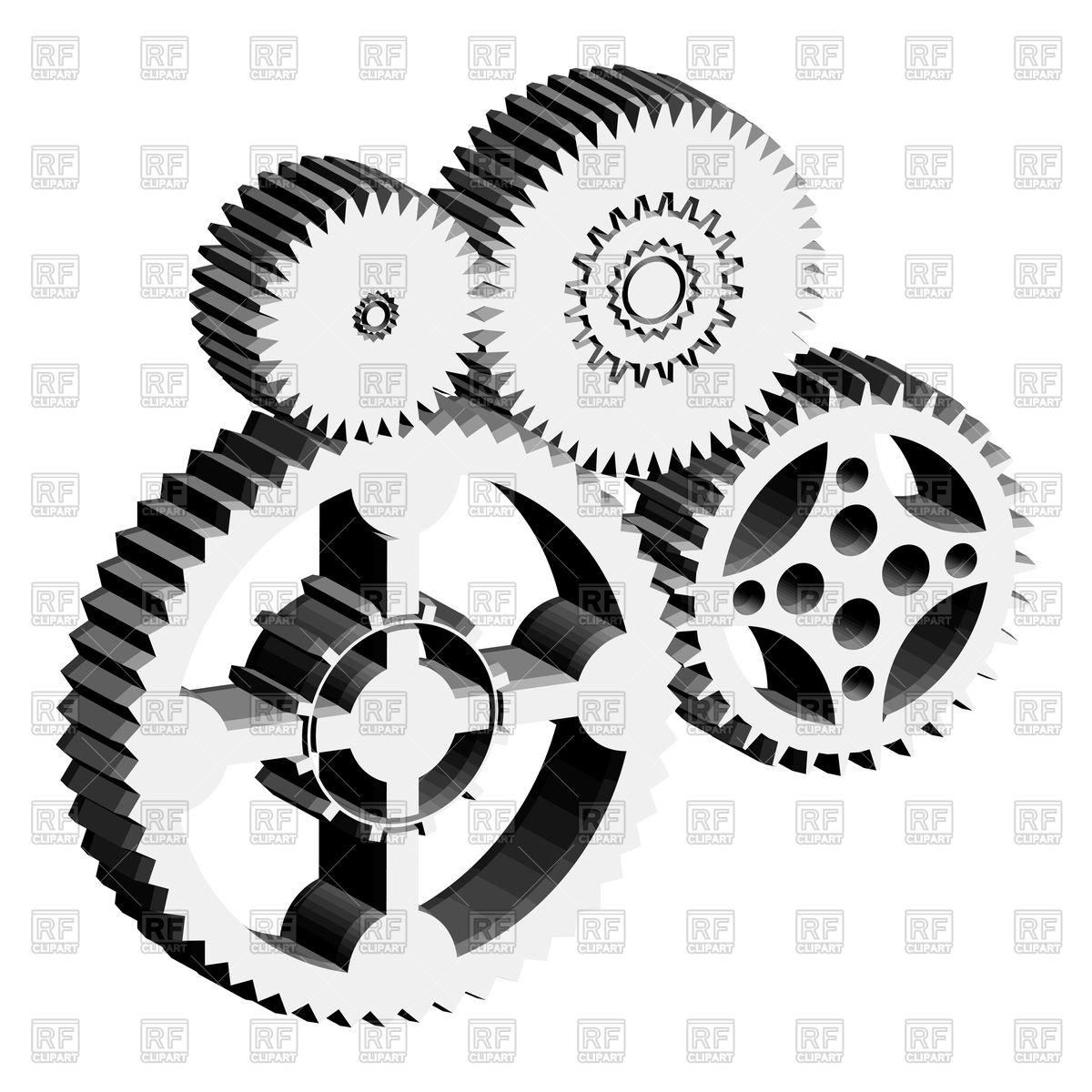 1200x1200 Metal Gears And Cogwheels Vector Image Vector Artwork Of Objects