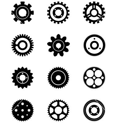 380x400 745 Best Gears Clocks Keys Silhouettes Vectors Clipart Svg Gears