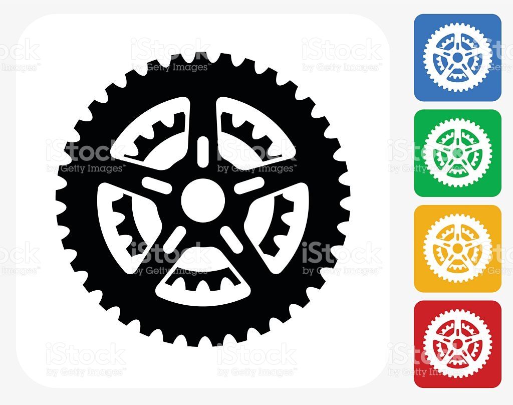 1024x808 Bike Gear Icon. This 100% Royalty Free Vector Illustration