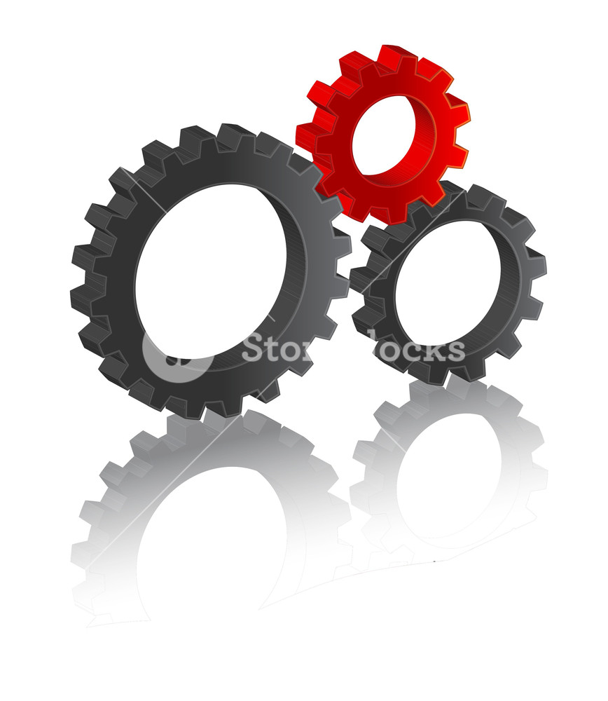 868x1000 Business Gears Vector Illustration Royalty Free Stock Image