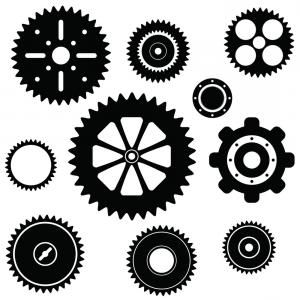 300x300 Gear Wheel Silhouette Icon Cog Symbol Vector Sohadacouri