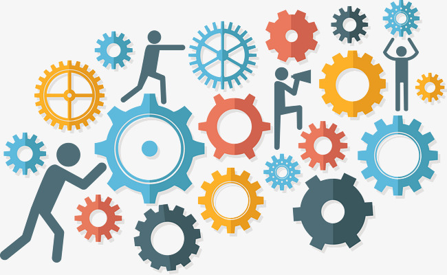 650x400 Working Together Vector Illustration, Jobs, Gear, Vector Png And