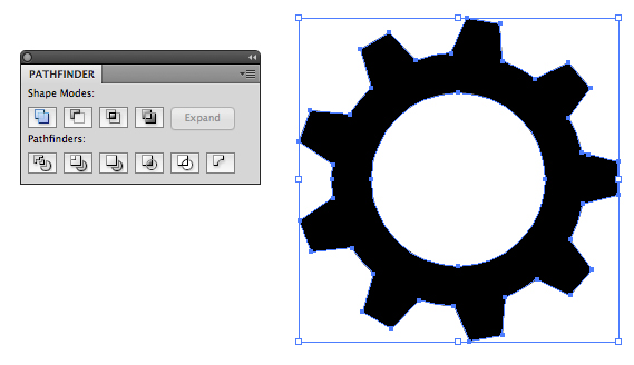 569x328 Using Transform To Create A Vector Gear In Illustrator