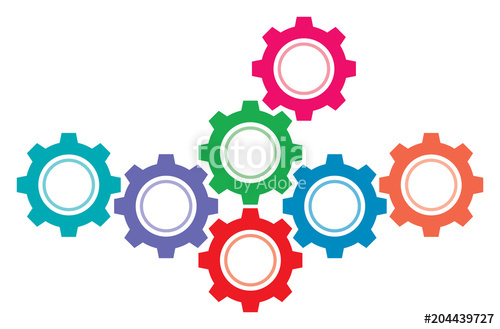 500x329 Gears And Wheels Color Graphic Stock Image And Royalty Free