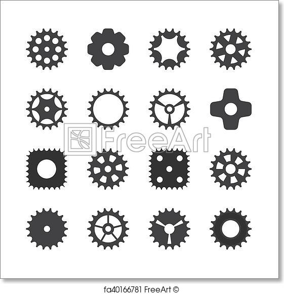 561x581 Free Art Print Of Machine Gear Wheel Cogwheel. Vector Illustration