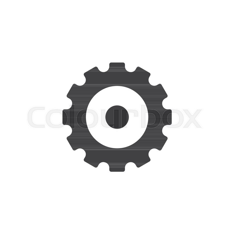 800x800 Gear Wheel Vector Icon. Filled Flat Sign For Mobile Concept And