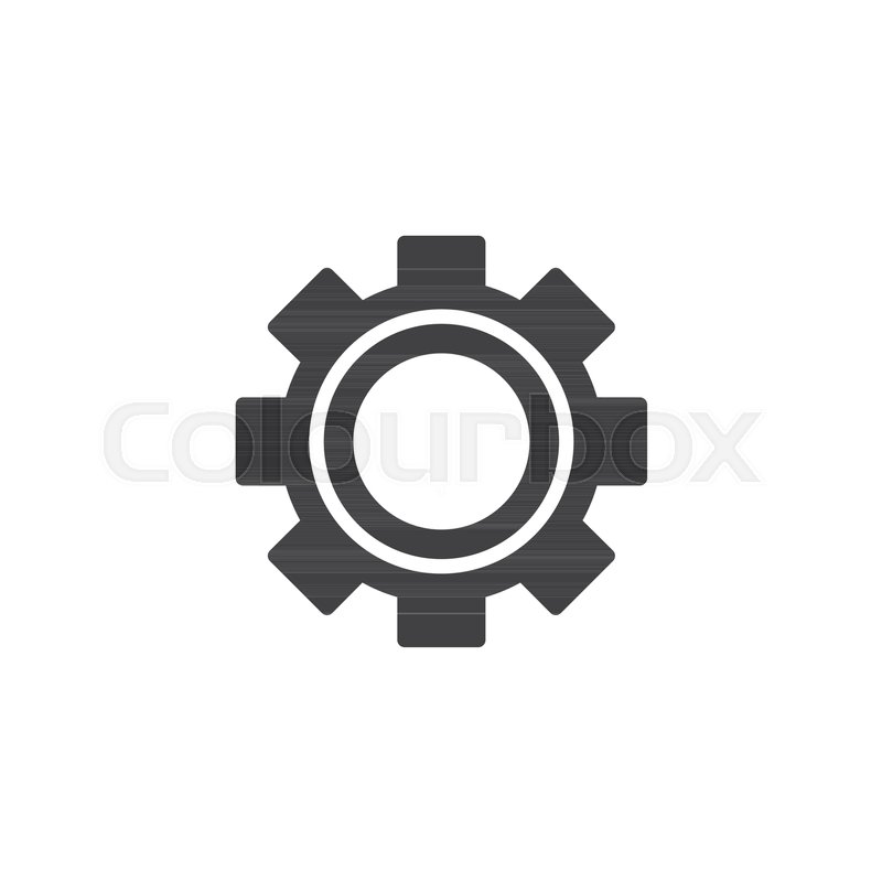 800x800 Gearwheel Vector Icon. Filled Flat Sign For Mobile Concept And Web