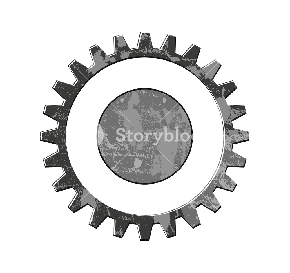 1000x941 Grunge Gear Wheel Vector Royalty Free Stock Image
