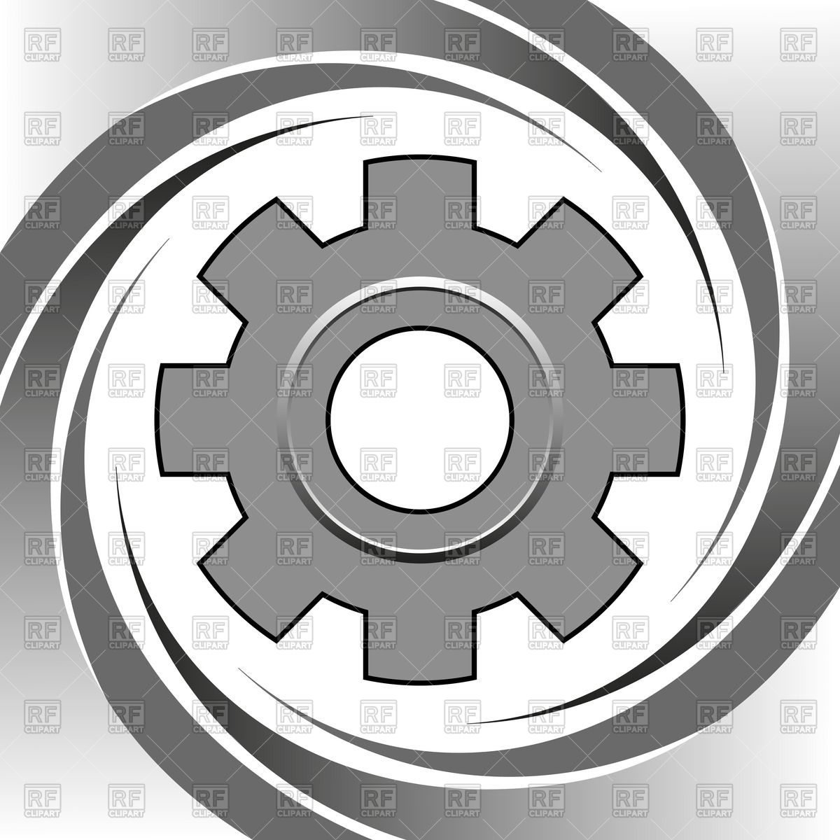 1200x1200 Steel Machine Gear Wheel On Silver Background Vector Image