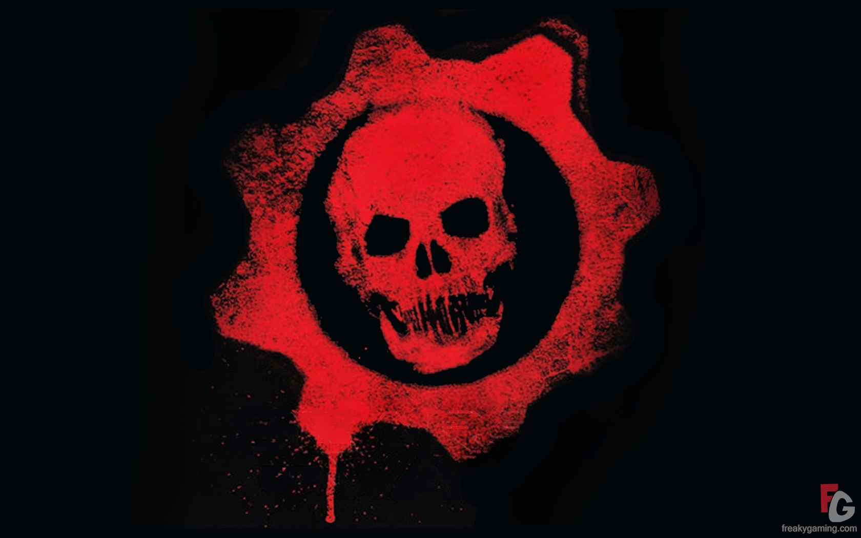 1680x1050 Skull Logo Gears Of War Free Images