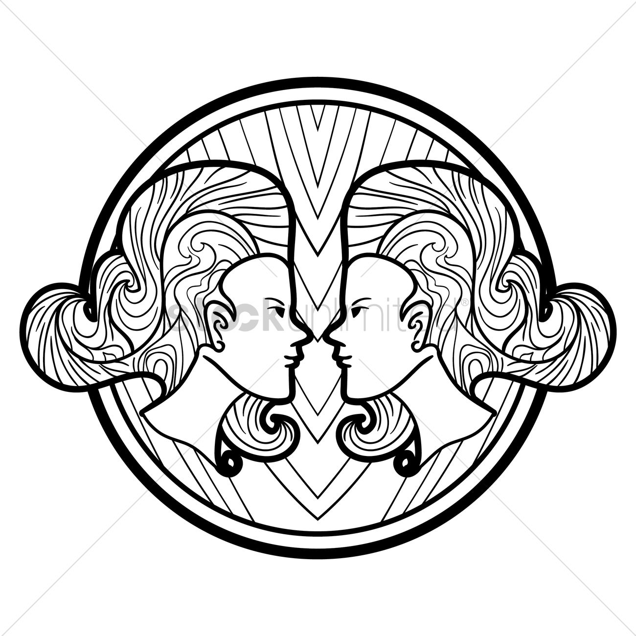 1300x1300 Gemini Vector Image