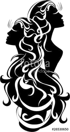 267x500 Tattoo Gemini. Astrology Sign. Vector Zodiac Stock Image And