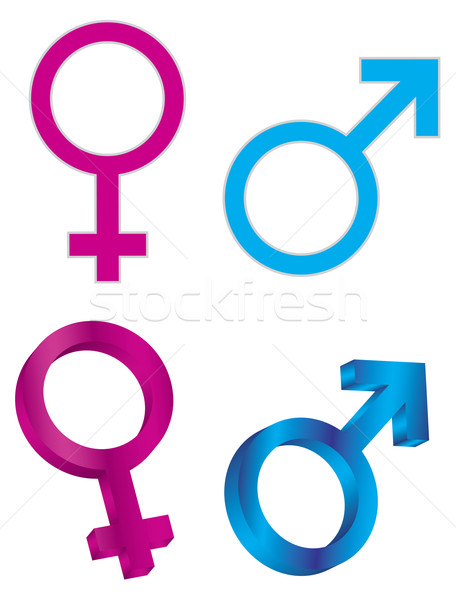 456x600 Male Female Gender Symbols Illustration Vector Illustration Jit