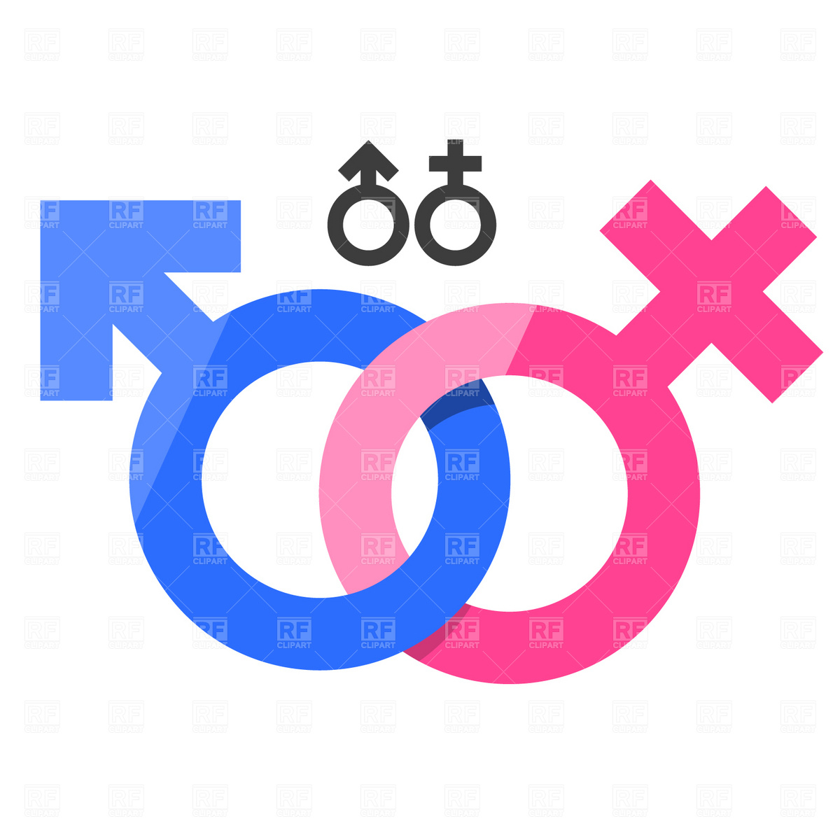 1200x1200 Male And Female Gender Signs Vector Image Vector Artwork Of