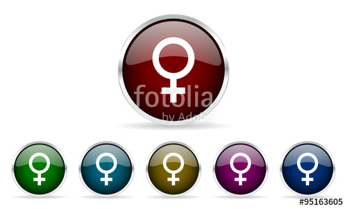 500x301 Female Gender Vector Icon Set Stock Image And Royalty Free Vector