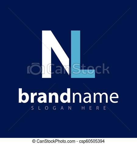 450x470 N L Initial Letter Logo Vector.