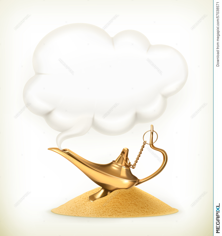 754x800 Genie Lamp, Vector Illustration Illustration 57038571