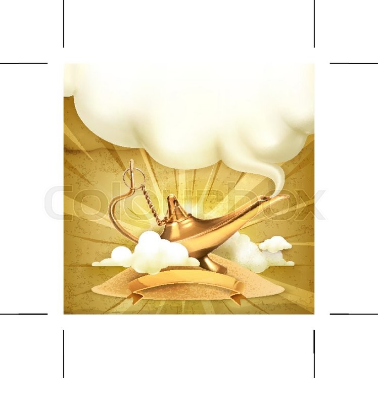 748x800 Genie Lamp, Vector Illustration Stock Vector Colourbox