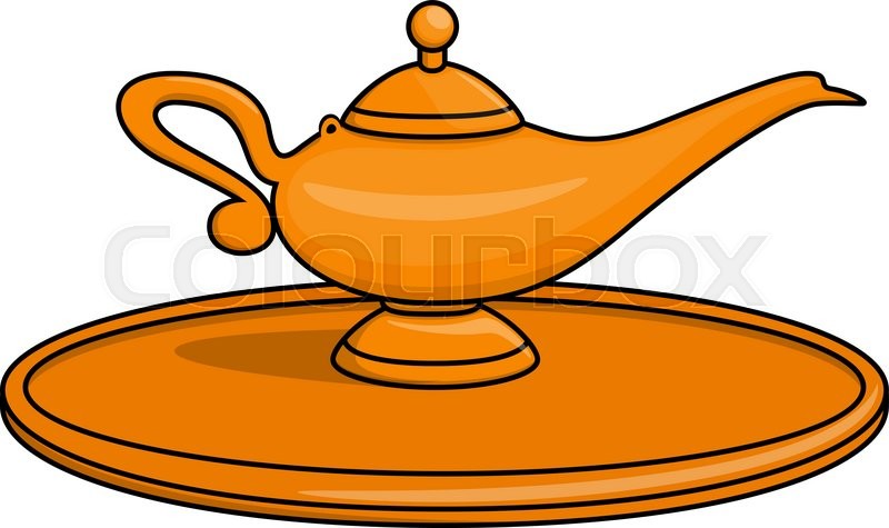 800x475 Magic Genie Lamp Illustration Design Stock Vector Colourbox