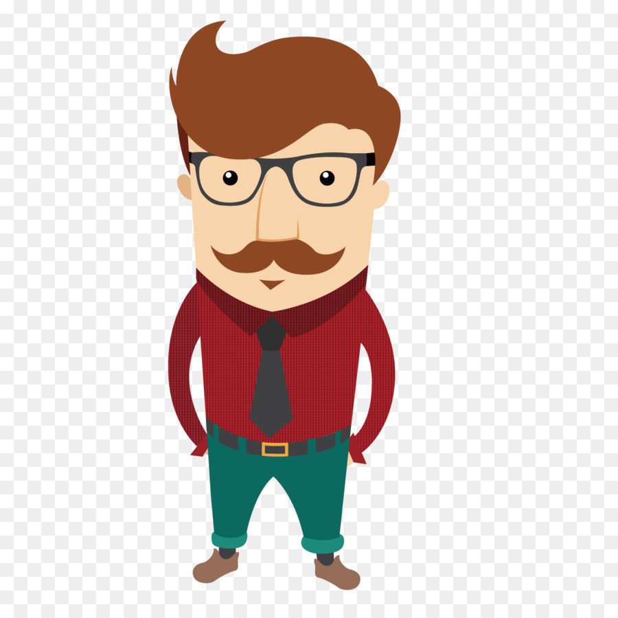 900x900 Hipster Character Euclidean Vector Illustration