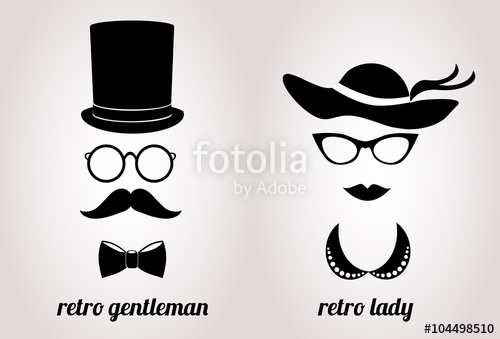 500x339 Retro And Gentleman Vector Icon. Stock Image And Royalty Free