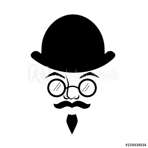 500x500 Retro Gentleman Vector Art.