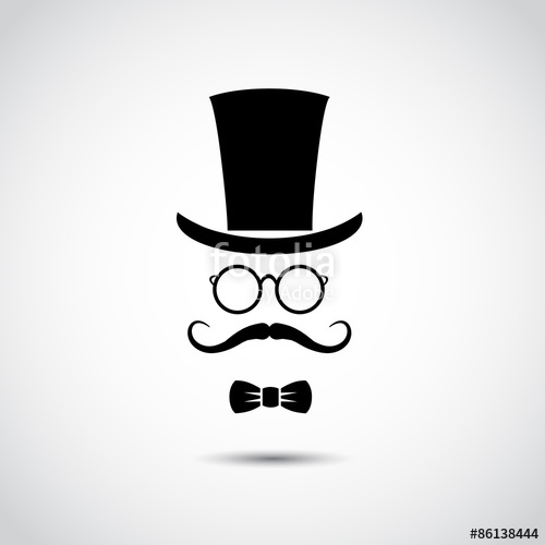 500x500 Retro Gentleman. Vector Illustration. Stock Image And Royalty