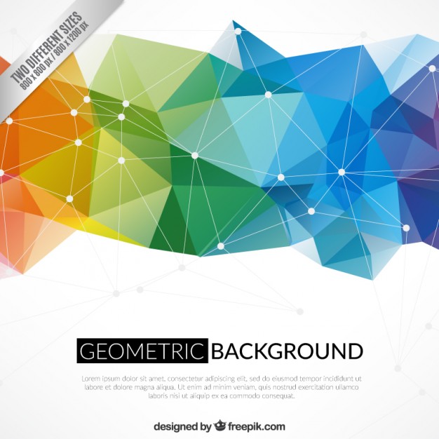 626x626 Geometric Background In Colorful Style Vector Free Download