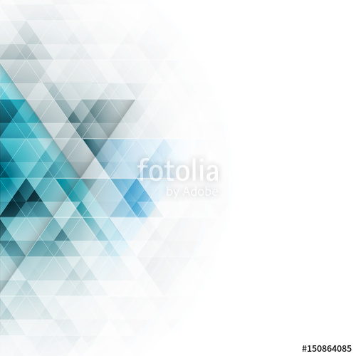 500x500 Abstract Blue Triangles Geometric Background. Vector Illustration