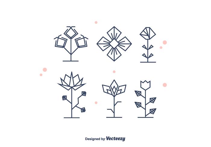 700x490 Geometrical Flowers Vector