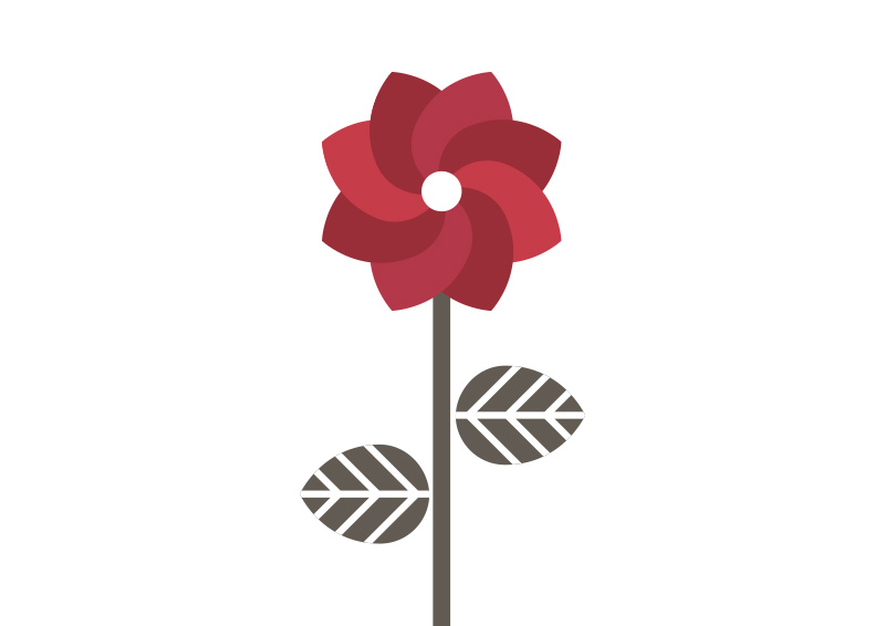 800x566 Simple Geometric Flower