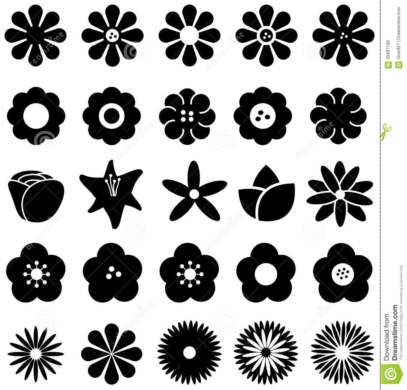 1356x1300 Simple Shape Geometric Flower Such As Rose Tulip Sunflower Daisy