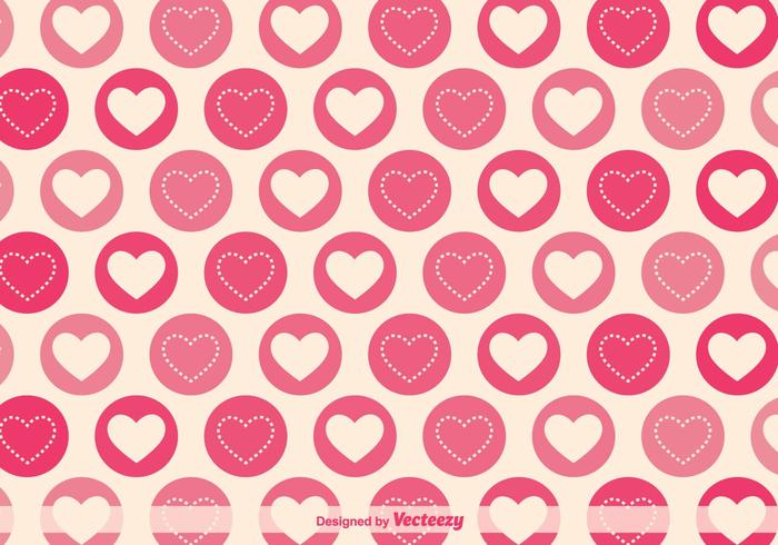 700x490 Geometric Hearts Vector Pattern