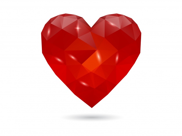 626x469 Geometric Heart Background Vector Free Download