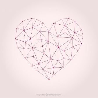 338x338 Vector Heart Geometric Design Graphics! In 2018