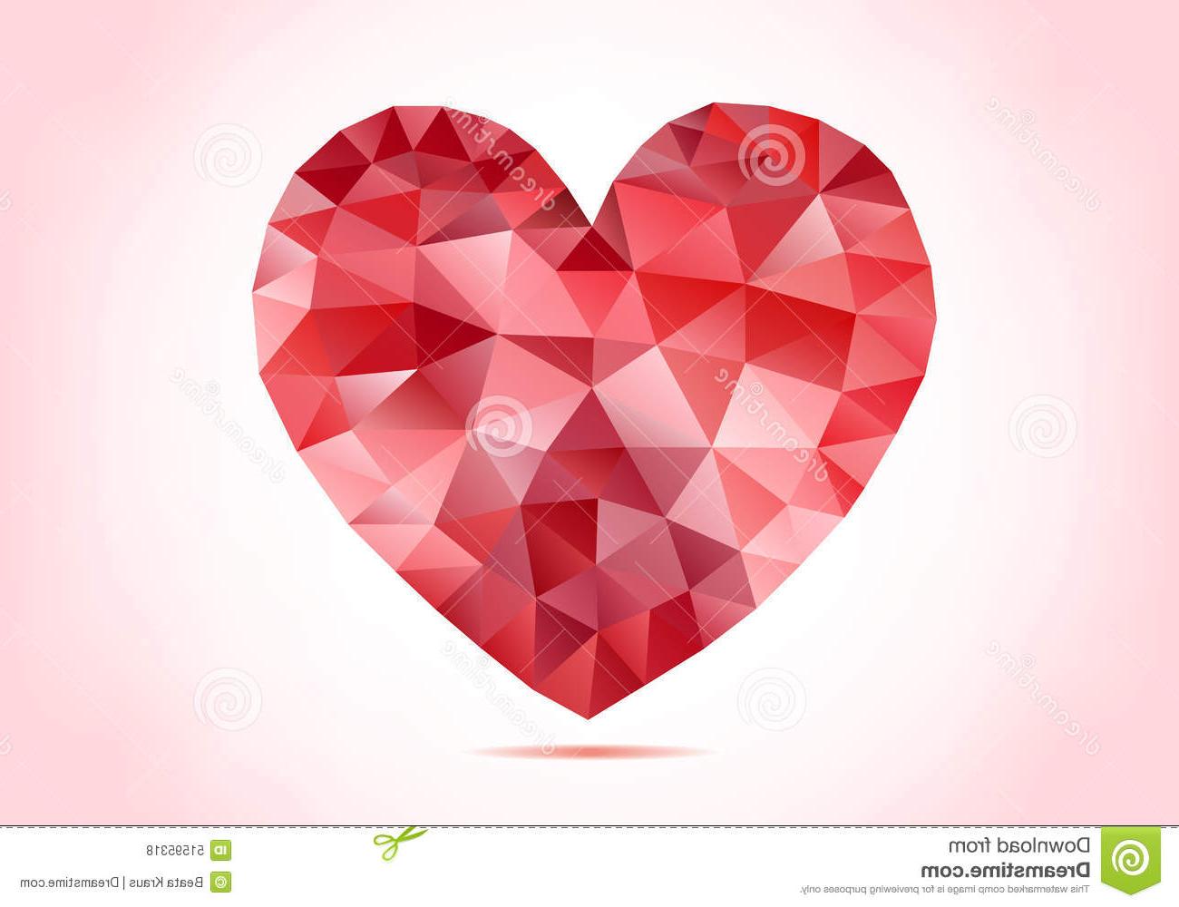 1300x1000 Best Hd Abstract Red Low Poly Heart Vector Geometric Pattern Photos
