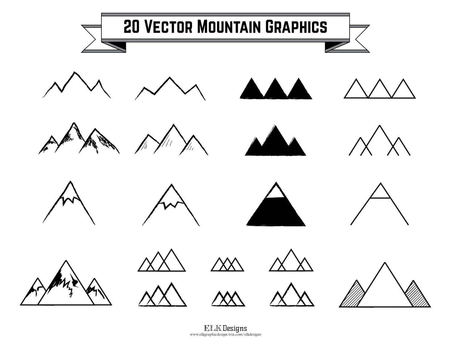 1500x1159 Mountain Clipart Geometric