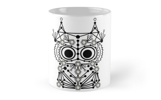 646x400 Geometric Owl Vector Mugs By Holly Rose Williams Redbubble