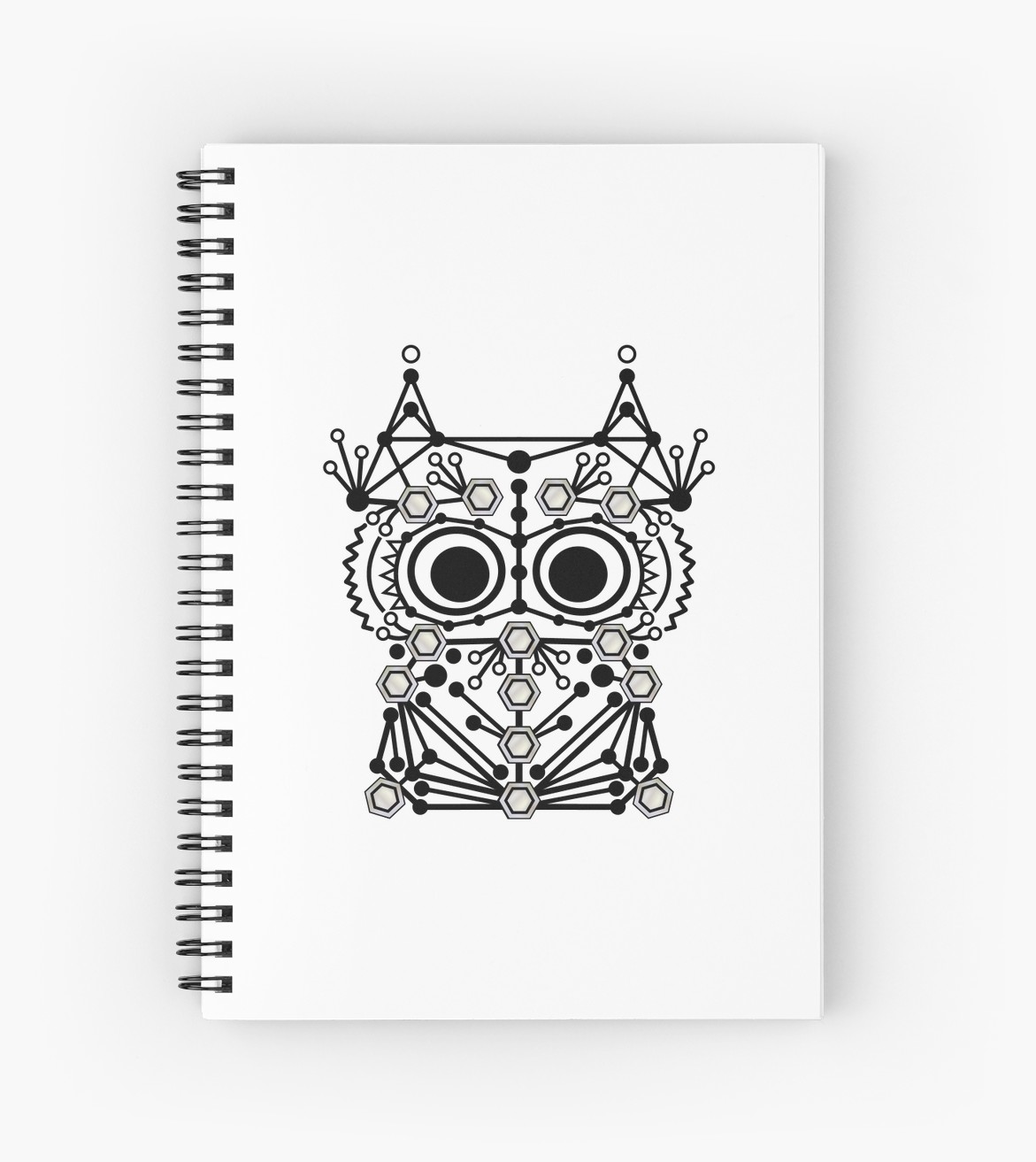 1171x1313 Geometric Owl Vector Spiral Notebooks By Holly Rose Williams