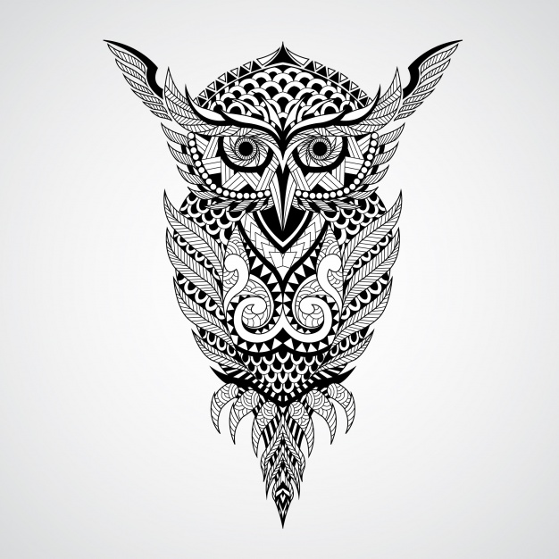 626x626 Geometrical Owl Design Background Vector Free Download