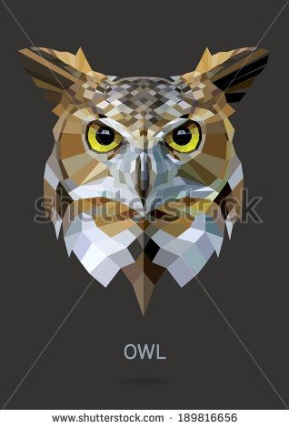 318x470 Owl Vector Polygon Geometric Animal Inspiration Owl