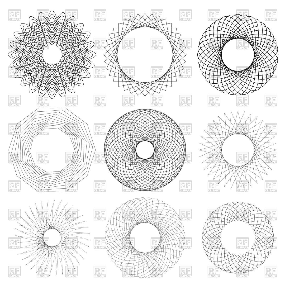1200x1200 Circle Geometric Ornaments Vector Image Vector Artwork Of Design
