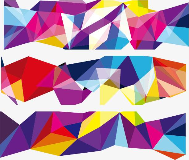 613x520 Colorful Geometric Vector Material, Geometric Creative, Creative