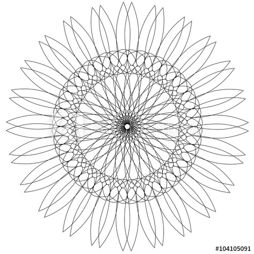 500x500 A Simple Flower Shaped Geometrical Vector Design.